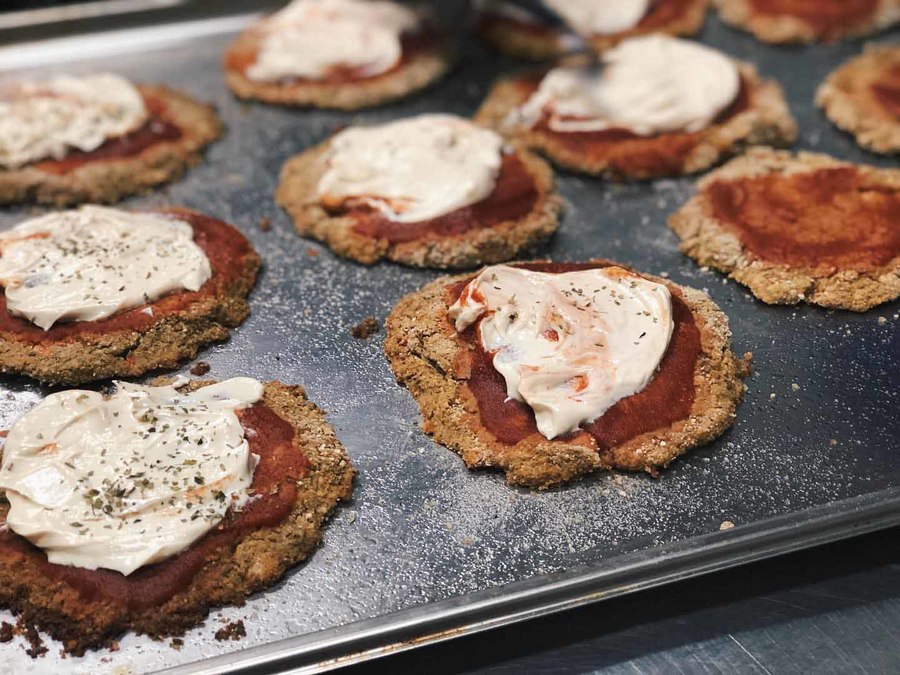 Milanesas veganas a la napolitana