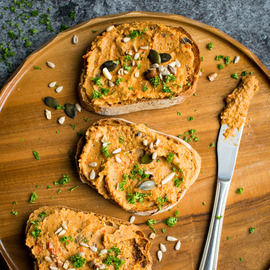 Paté de champiñones y pimiento