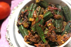 Okra: kadai bhindi