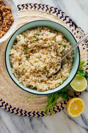 Arroz integral con lima