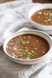 Sopa de frijoles negros