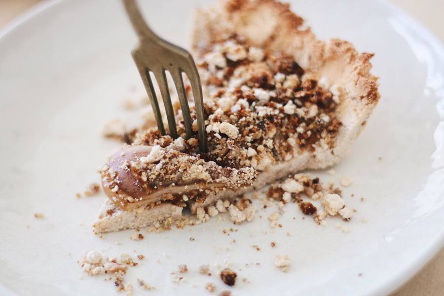 Tarta de manzanas y peras sin azúcar ni gluten 