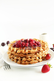 Waffles veganos y sin gluten  