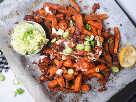 Patatas dulces fritas con Nachos